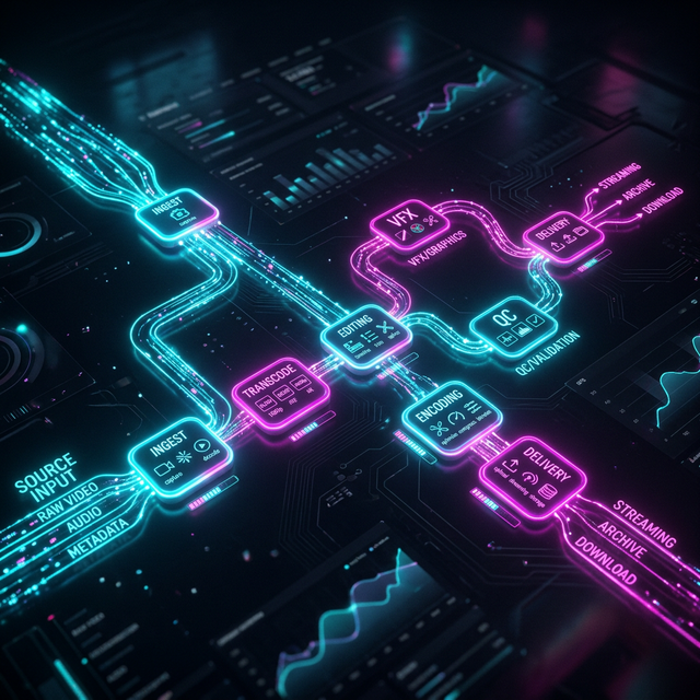 Onset Engine processing pipeline exporting OTIO to Premiere for final polish